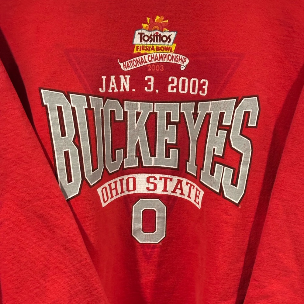 Vintage 2003 Red Ohio State Buckeyes crewneck